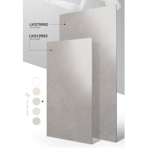 Gray Baby Face Glazed Porcelain Floor Tiles 600x1200mm