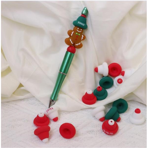 MOQ 200pcs Silicone Teething Bead Organic Silicone Teething Beads - Safe & Durable for DIY pens make key chain