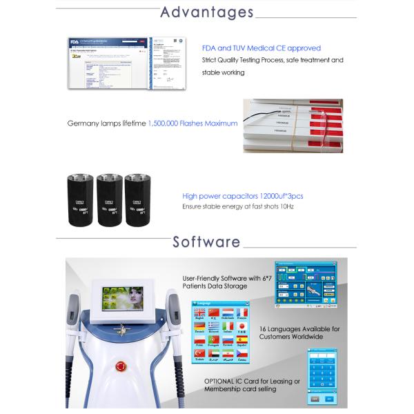 Vertical OPT SHR Skin Rejuvenation Acne Treatment And Pigmentation Removal