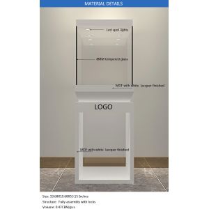 Manufacturer wholesale custom made white color glass display cases for museums
