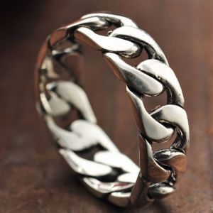 Women and Men Sterling Silver Band Couple Ring (022236W)