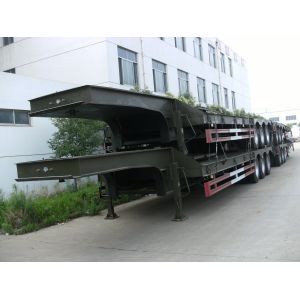 AND9408TDP Steel Lowbed Semi Trailer for Excavator Transport Gooseneck Low