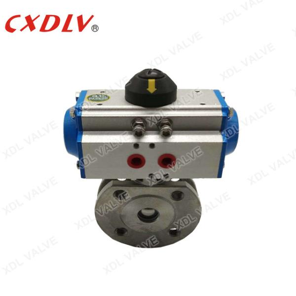 Buy Reduced Bore Pneumatic Actuator Wafer Ball Valve DN200 at wholesale prices
