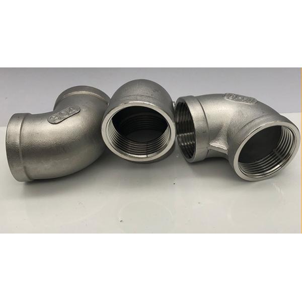 Stainless Steel 304/316 90 Degree Elbow Class 150 Polishing Female to Female PT RP BSPT NPT Threaded Pipe Fitting for Marine