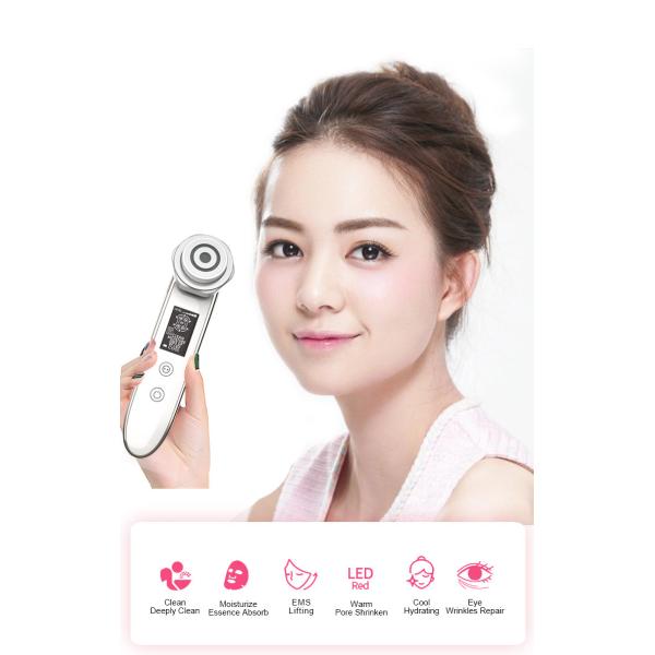 Ultrasound Iontophoresis Moisturizing 1MHz RF EMS LED Beauty Device