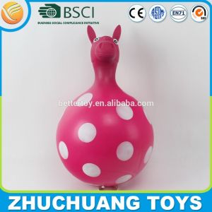 Quality dot print horse head hopper ball animals for sale