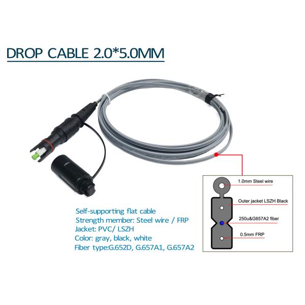 OptiTap SC FTTH Fiber Optic Patch Cord Assembly 2*5mm Drop Cable G657A1 KFRP ANATEL