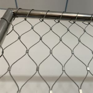 Ferrule Flexible Stainless Steel Animal Wire Rope Mesh For Anti Falling