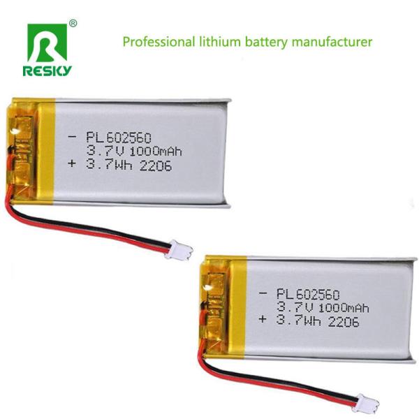 Power lipo batteries LP602560 3.7v 4.2v 1000mAh 3.7wh lithium polymer Battery For Smart Locks