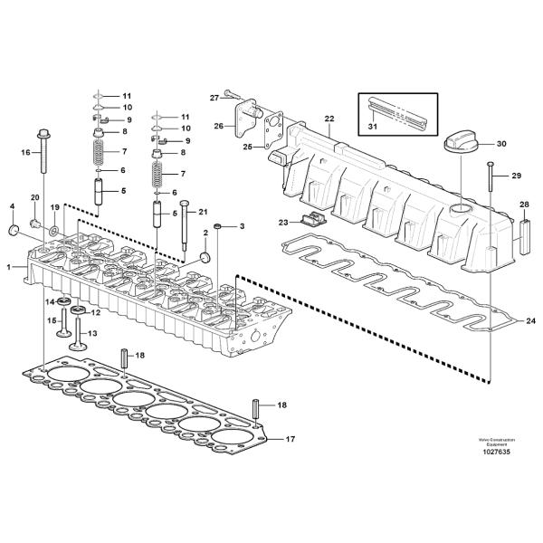 VOE20943389 20943389 Gasket Excavator Cylinder Head Parts Fitting For EC240B EC290B