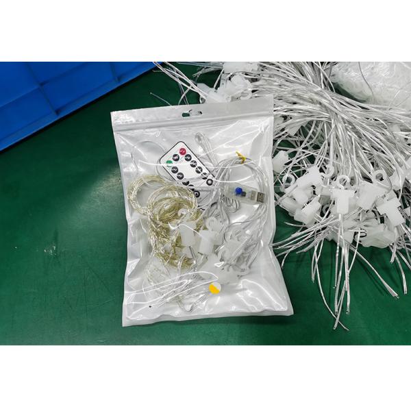 720 LED Super Long Curtain Lights With Remote Control Icicle Style Solar Fairy String Lights