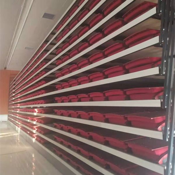 Fabric Seat Telescopic Bleacher on Steel Platform for Events Gatherings