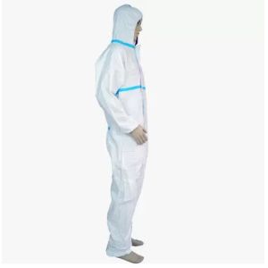 PP PE SMS Disposable Coverall Suit Excellent Liquid Penetration Resistance