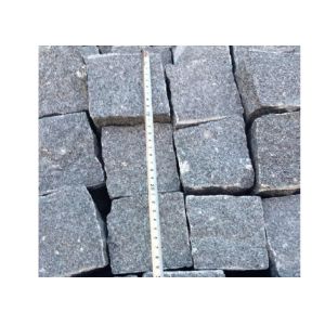 Natural Split Black Outdoor Paving Stones , Granite Grey Black Paving Stones