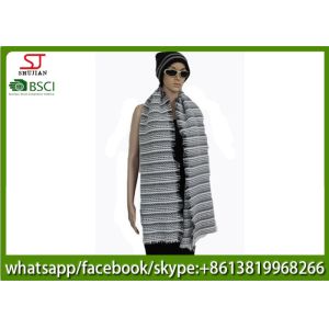 China 176g 180*60cm 100%Acrylic woven crochet stripe scarf poncho best price factory  keep warm fashion china supplying on sale