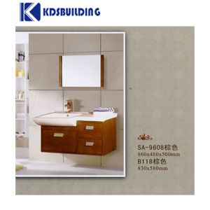 Wooden Brown Bathroom Vanity Set Cabinet