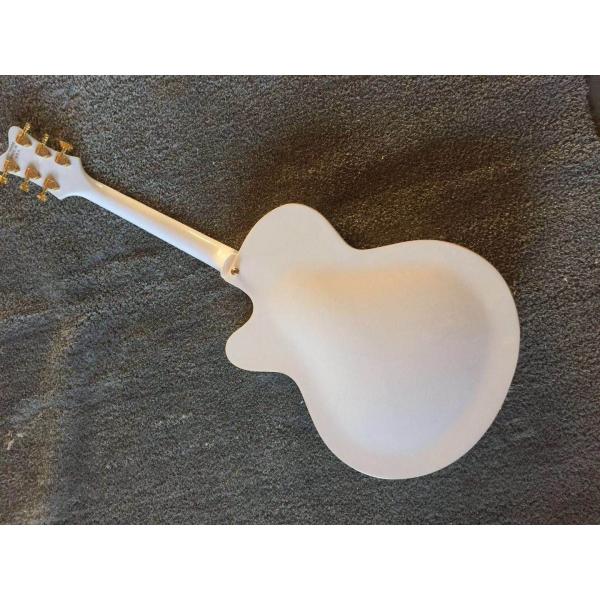 Custom Inlay Design White Gretsc Falcon 6120 Semi Hollow Jazz Electric Guitar (GT-10)