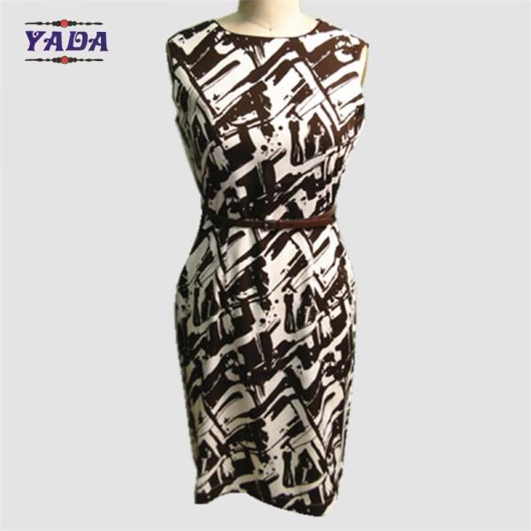 Fashion printed cotton spandex women fashionable ladies night dress names woman clothes with low price