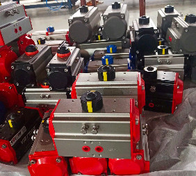 aluminum alloy single effect and double acting pneumatic actuator