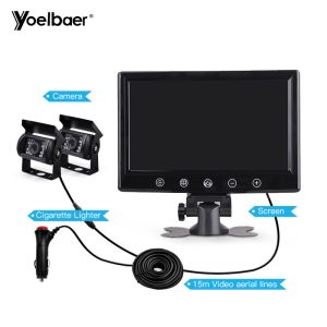 TFT LCD Split Screen Reverse Parking Camera Quad Bus Monitor Night Vision