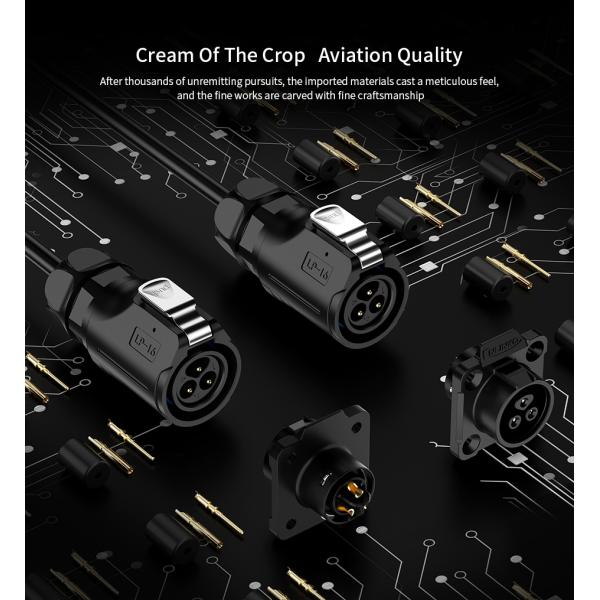 M16 3 Pin Male Female Plug Socket IP68 Standard Waterproof Wire Connector for LED Lighting