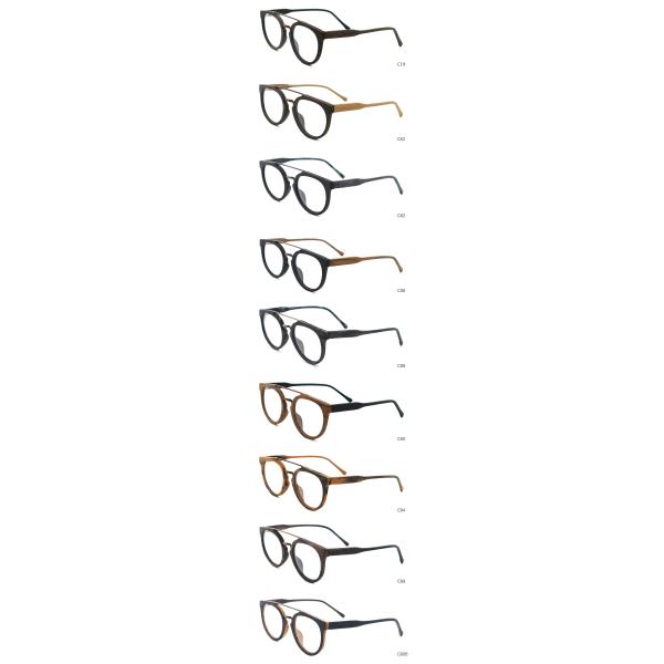 Latest Styles Wood Copy Acetate Retro Optical Glasses Frame MR 09