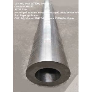 China Martensitic precipitation Hardening stainless steel 17-4PH, SUS630 / S17400 thick wall thickness forged tube on sale