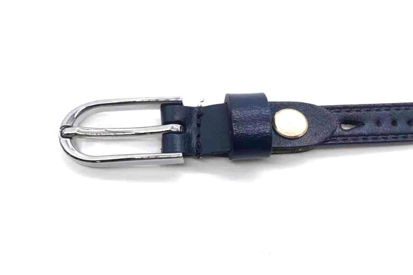 Magic Blue Women Genuine Leather Belt / Thin Hollow Out Ladies Waist Belt