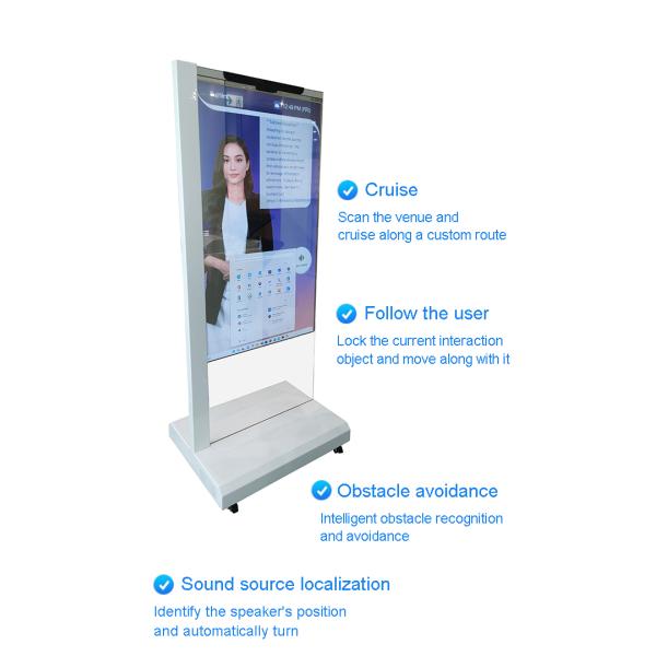 55 inch Transparent OLED Display Kiosk Touch Screen AI Digital Human for exhibition Events