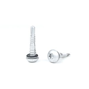 Double Threaded Torx Button Stainless Steel Self Drilling Metal Screw With EPDM Washer