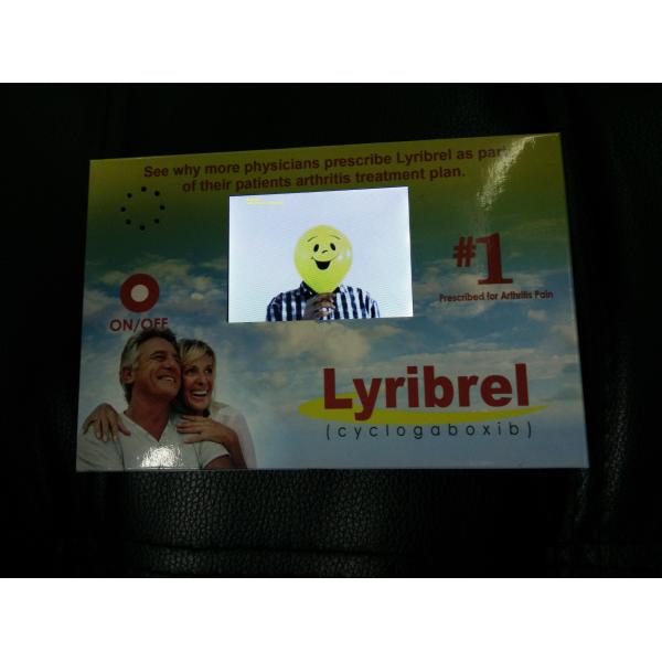 Buy CMYK Promotional LCD Video Brochure Greeting Card With Rechargeable Battery at wholesale prices