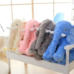 Lovely Stuffed Elephant Plush Pillow Custom Color With Cotton Blanket