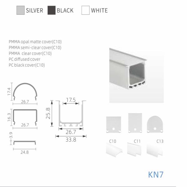 Buy Cuatom 1m 2m 3m Recessed Aluminum LED Profile waterproof heatsink at wholesale prices