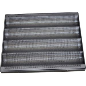 Quality RK Bakeware China Glazed Aluminum Baguette Baking Tray / Hot Dog Pan / Muffin Trays for sale