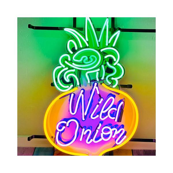 Custom design Metal Frame Wild Onion Vivid Glass Tube Neon Sign