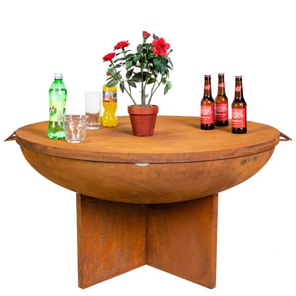 Portable Corten Steel Fire Pit Camping Corten Steel Bonfire Stoves Fire Bowl