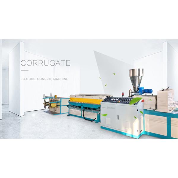 PVC PP PA HDPE Corrugated Pipe Forming Machine 75 Rpm