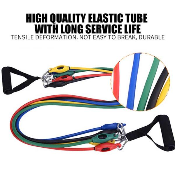 11Pcs/Set Latex Rubber Resistance Exercise Tubes Yoga Pull Rope