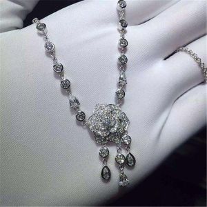 Quality Luxury jewe factory Rose diamond Necklace 18k gold white gold yellow gold rose gold diamond Necklace for sale
