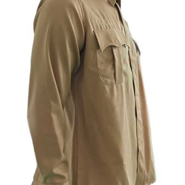 Military Dress Simple And Elegant Classic Khaki Officer'S Dress Uniform Set Wool Polyester Blend Shirt And Pants Ceremonial Uniform