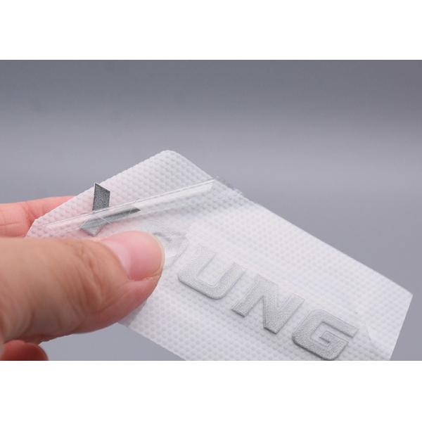 Clothing Molded Printed Silicone Heat Transfer Labels Custom 1x6.5cm