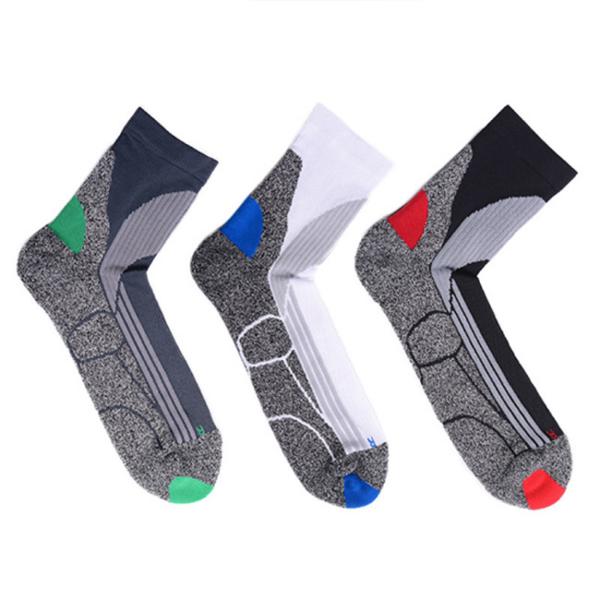 Cushion Padded Custom Cycling Socks Breathable Crew Bike Riding Socks