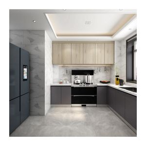 Apartment Kitchen Cabinet Modern Design Customized Size Glossy Finish Smart