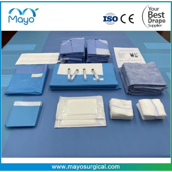 Buy Abdominal Surgery Disposable Surgical Laparoscopy Drape Pack With Lap Drape at wholesale prices