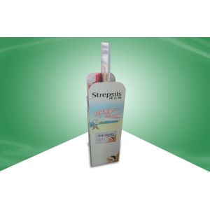 Customize Cardboard Free Standing Display Units , Medicine Foldable Display