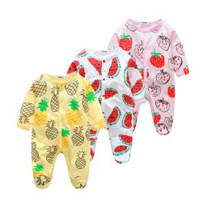 Wholesale rompers custom pattern print baby cotton clothes