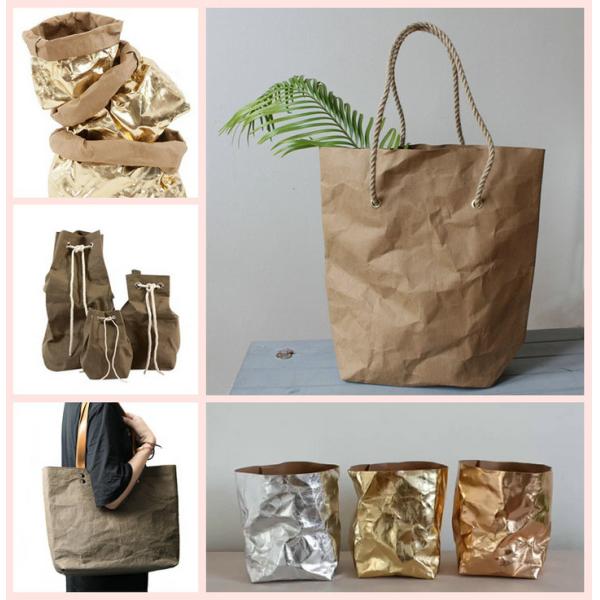 Metallic Color Waterproof Durable Washable Kraft Paper For Flower basket Bag 