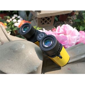 10x22 Yellow Kids Binoculars Plastic Bird Watching Binoculars Telescope