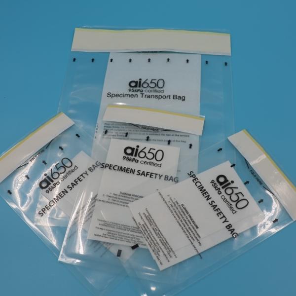 Buy Heavy Duty 330mmX170mm 95kPa Biohazard Transport Bag with Seven Slot Absorbent Pouches at wholesale prices