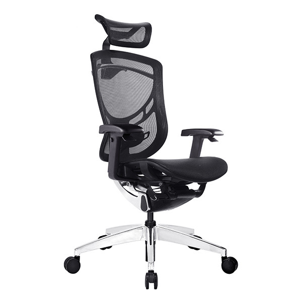 Buy IVINO Polished Aluminum Chair Multi-function Ergonomic Mesh Back Office Chair at wholesale prices
